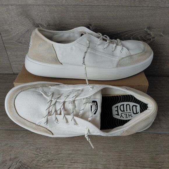 Hey Dude Shoes Mens 11 Cody M Essentials White Slip On Casual Loafers Sneakers main image 5